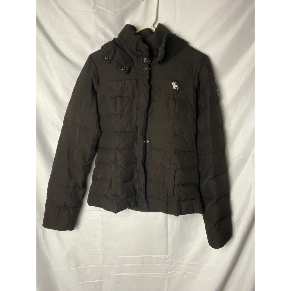Y2K Abercrombie & Fitch Brown Puffer Jacket Coat Winter Warm‎ Outerwear Small